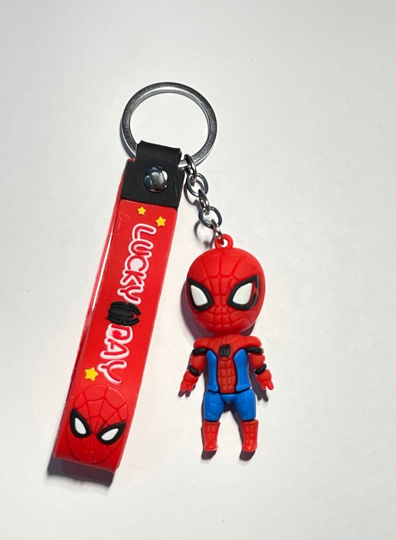 Generic Distinguished Cartoon Keychain Cute Accessory Anime The Avengers Spider-Man Keychain With Ribbon Fits Car Keys Wallet Bag Cute Creative Gift - Image 2