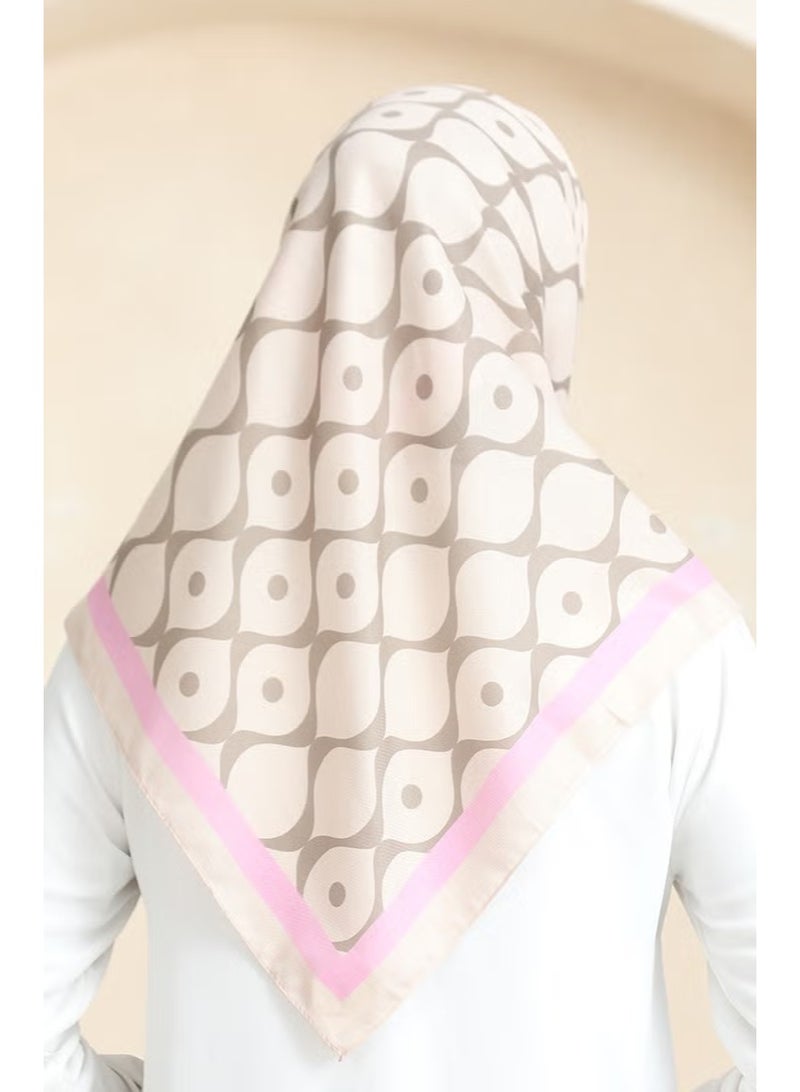 Sefa Merve Soft Cotton Scarf 19090-07 Beige Milk Coffee - Image 1