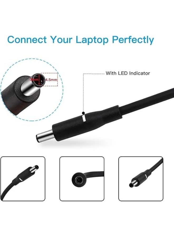 Terabyte Compatible 130W 19.5V 6.67A Charger for Dell XPS 15 9530 9550 9560 9570/Precision M3800 5520 5530 HA130PM130 DA130PM130 Power Connector Cable - Image 2