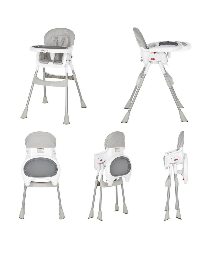 Dream On Me 2-In-1 Tabletalk Convertible,Compact and Light Weight Portable High Chair - Grey - Image 4