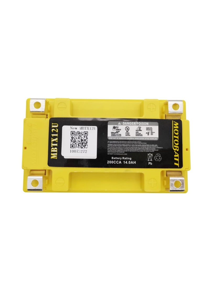 Motobatt - Motorcycle Battery MBTX12U Motobatt 12V AGM - Image 1