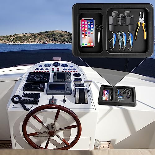 VEITHI Boat Dash Pad, Anti-Slip Boat Dash Organizer Perfect for Fishing Boat Center Consoles, EVA Foam Boat Dash Accessory,Car Dash Grip Pad for Cell Phone(Black) - Image 2