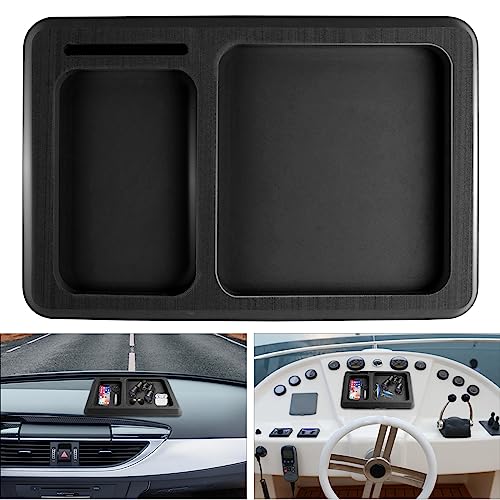 VEITHI Boat Dash Pad, Anti-Slip Boat Dash Organizer Perfect for Fishing Boat Center Consoles, EVA Foam Boat Dash Accessory,Car Dash Grip Pad for Cell Phone(Black) - Image 1