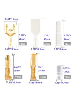 Y&D 320pcs Double Bullet Wire Connectors, 3.9mm 3.5mm Male and Female Terminal Connectors with Insulation Sleeve, Crimp Automotive Electrical Motorcycle Connector Kit  - Image 2