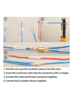 Y&D 320pcs Double Bullet Wire Connectors, 3.9mm 3.5mm Male and Female Terminal Connectors with Insulation Sleeve, Crimp Automotive Electrical Motorcycle Connector Kit  - Image 5