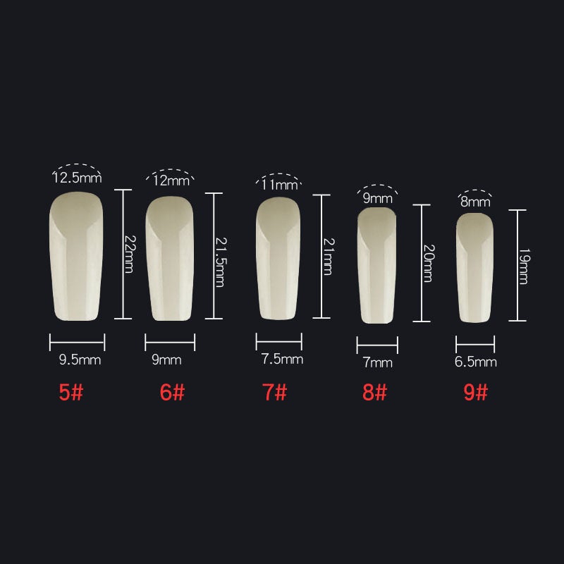 New Thin Nail Wearing Nail Pieces Almond Drops Trapezoidal Transparent Natural Full Half Dual-Use Fake Nail Pieces - Image 1