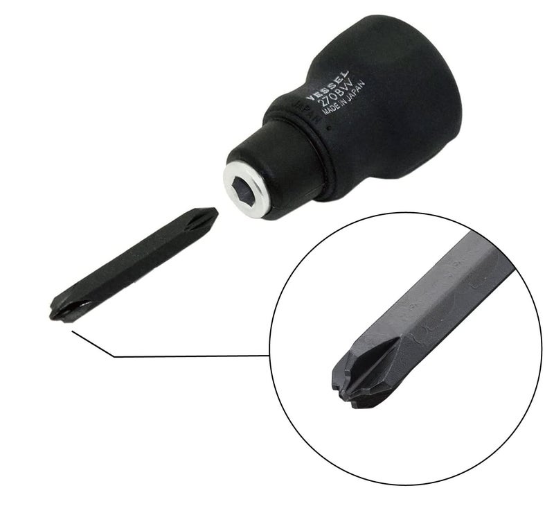 VESSEL Combi Plus Stubby Screwdriver [No.270BW-123] (Japan Import) - Image 4