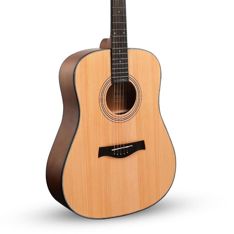 Kadence A281NA Acoustica 41" Acoustic Guitar | Dreadnought | Spruce Wood | Comes with Bag | Includes Learning Course | Natural - Image 4