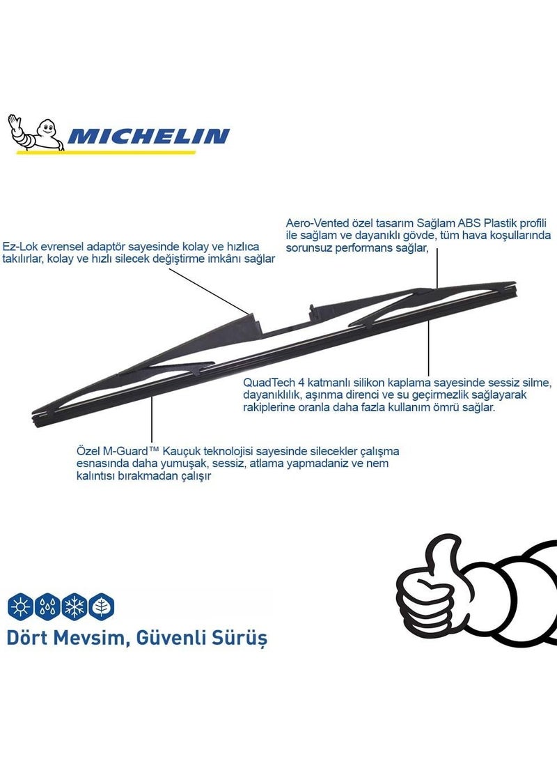 Michelin Rainforce™ MCR300 30CM 1 Piece Universal Wire Hybrid Rear Wiper  - Image 3