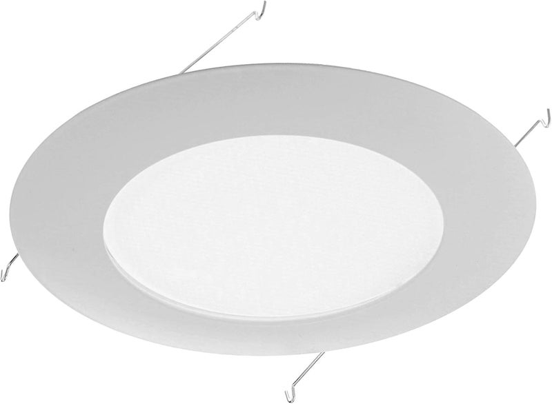 NICOR Lighting 6-Inch Lexan Shower Trim with Albalite Lens - White - Image 1