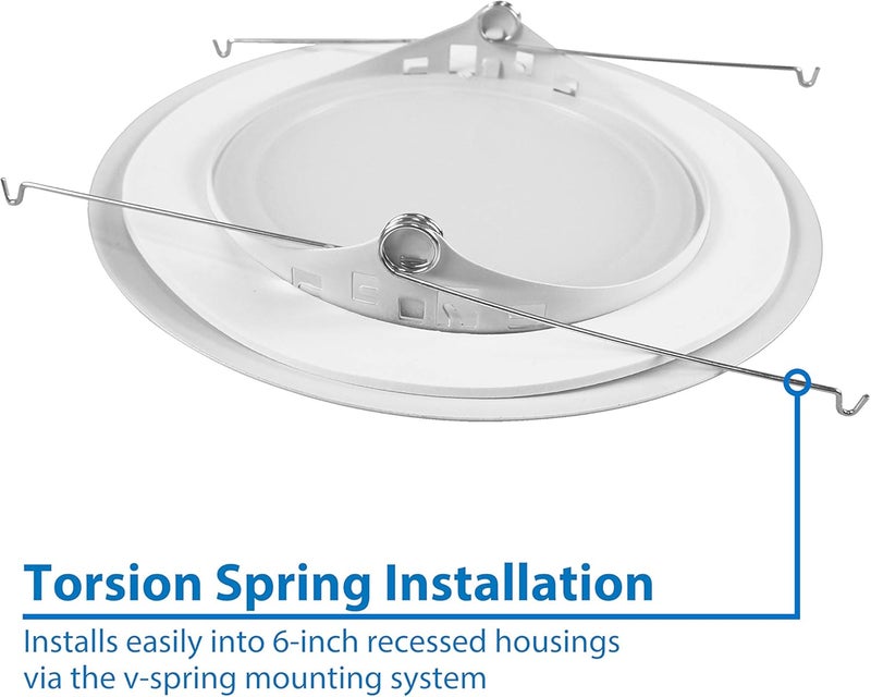 NICOR Lighting 6-Inch Lexan Shower Trim with Albalite Lens - White - Image 3