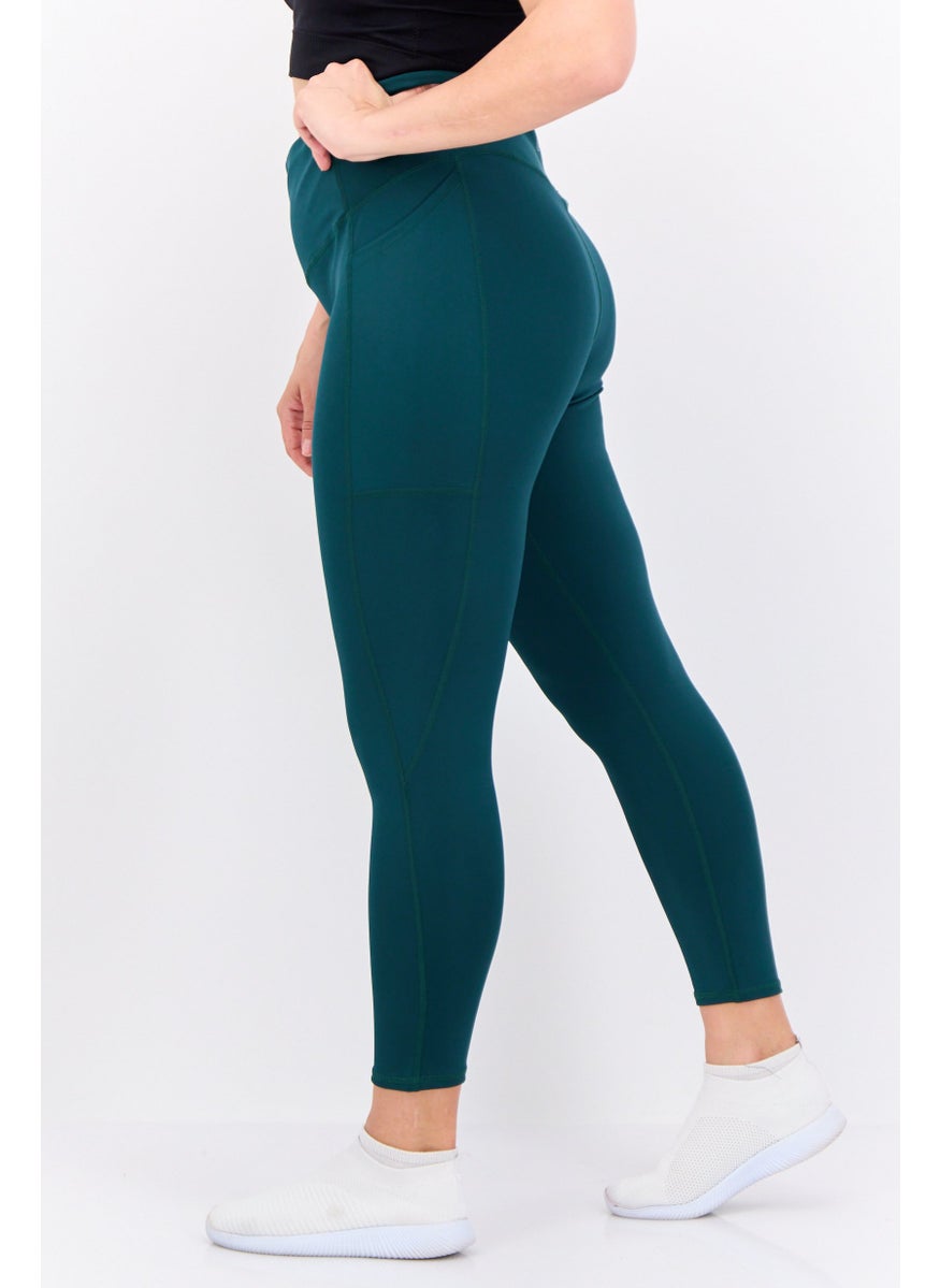 Body Glove Women Sportswear Fit Training Leggings, Green  - Image 4