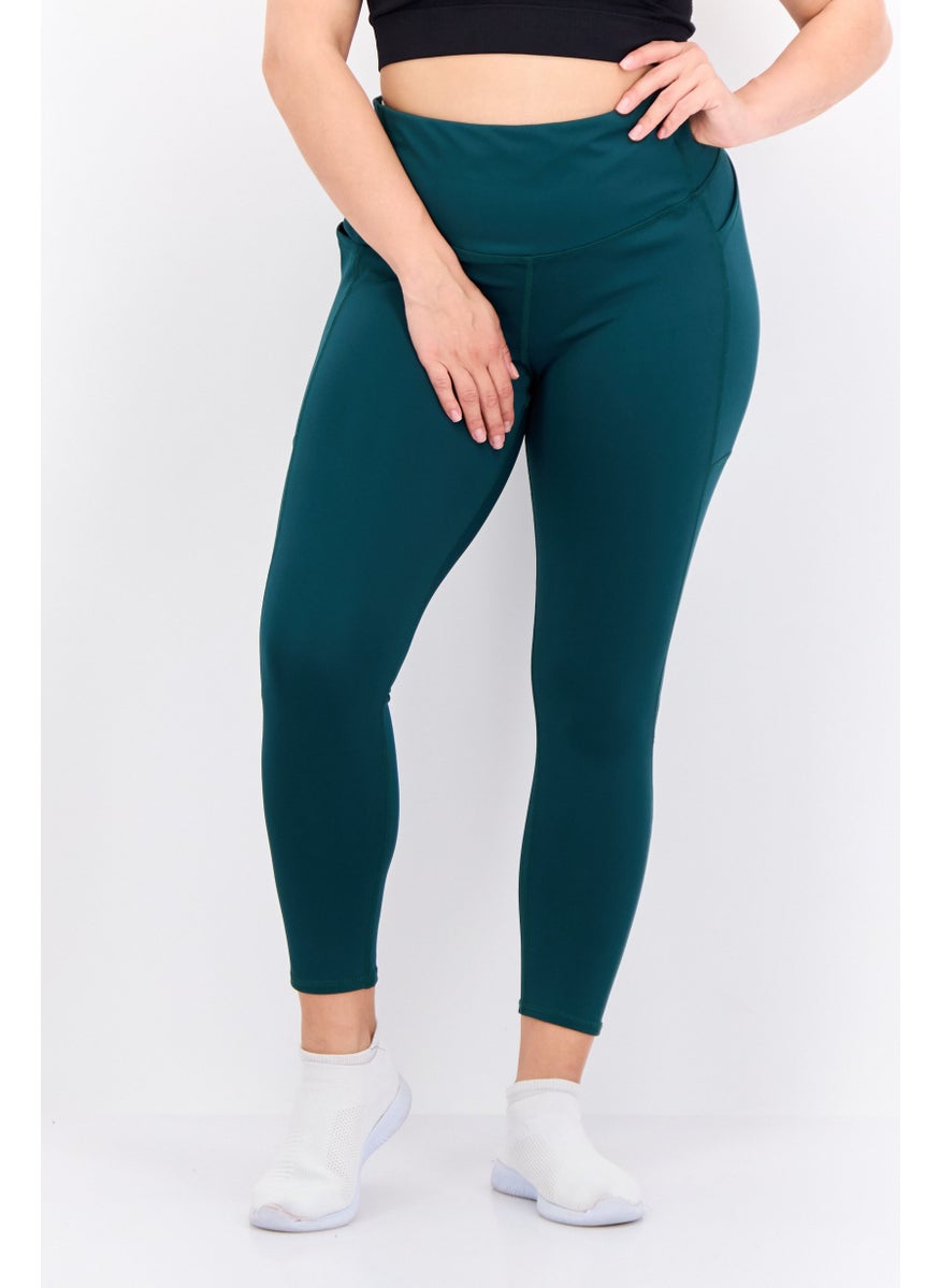 Body Glove Women Sportswear Fit Training Leggings, Green  - Image 1