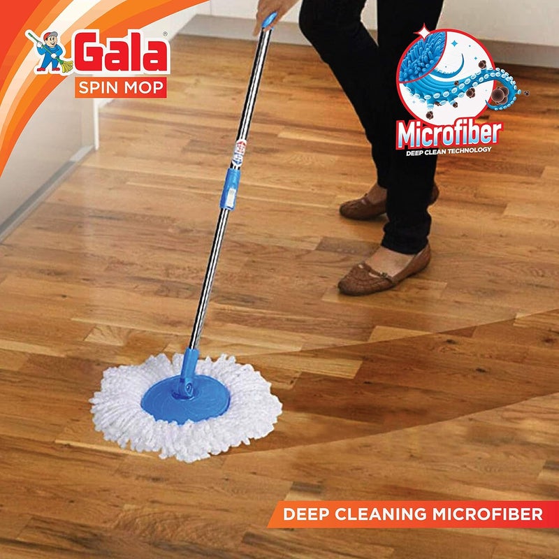 Gala Spin Mop Microfiber Refill, Spin Mop Refill/Floor Mop Refill, Mop Head Refill only,Mop Refills only (White) - Image 4