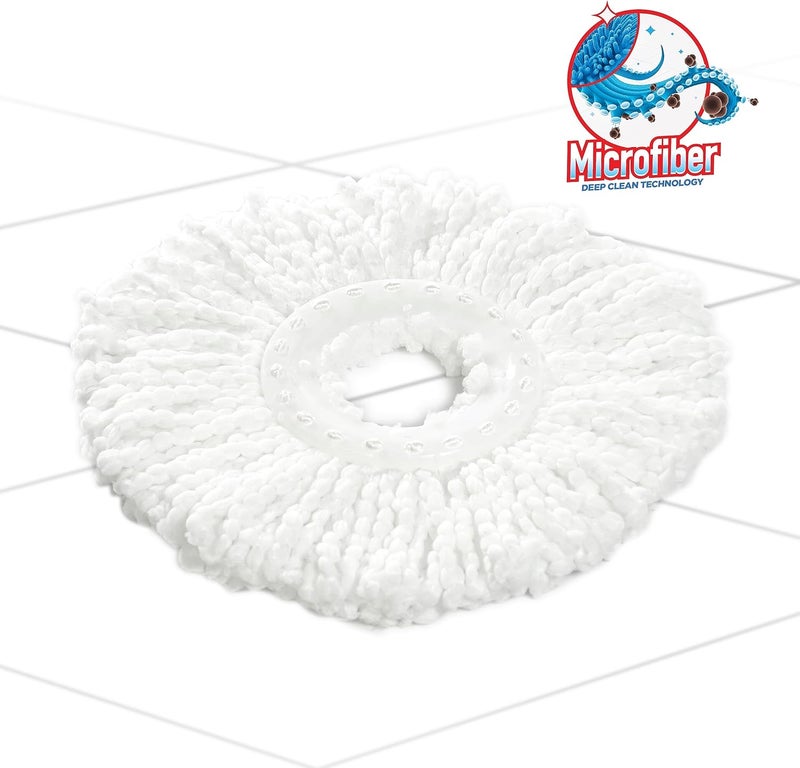 Gala Spin Mop Microfiber Refill, Spin Mop Refill/Floor Mop Refill, Mop Head Refill only,Mop Refills only (White) - Image 2