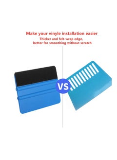 Generic Car Window Film Tinting Tools Vinyl Wrap Kit Window Tint Installation Kit Wallpaper Smoothing Tool with Felt Squeegee And Craft Knife  - Image 3