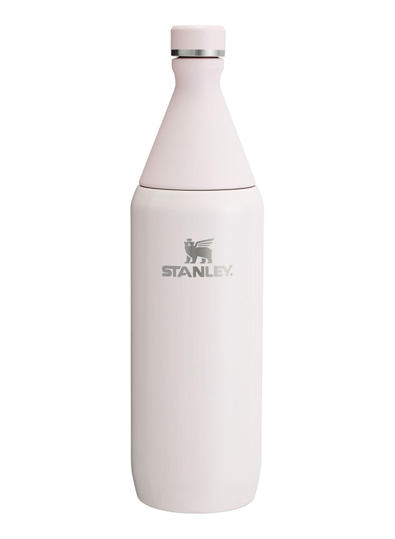 Stanley All Day Slim Bottle 18 oz | 500ML Travel Bottle Twist On Lid With Leakproof Seal, Slim Design for Travel & Gym, Insulated Stainless Steel Gym Bottle, BPA-Free Stanley Vaccum Pot Rose Quartz - Image 1