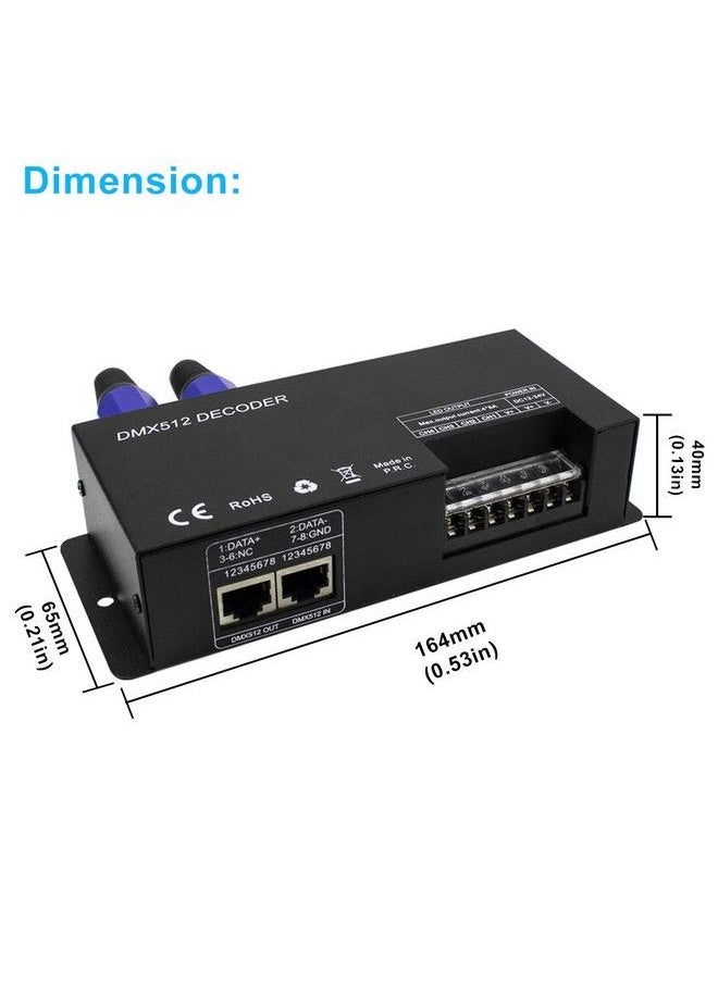 Amki High Power 3 Channel 8A Ch Dmx Led Controller Led Dmx 512 Decoder Dimmer Driver Dc12V24V For Led Rgb Strip Or Lights  - Image 5