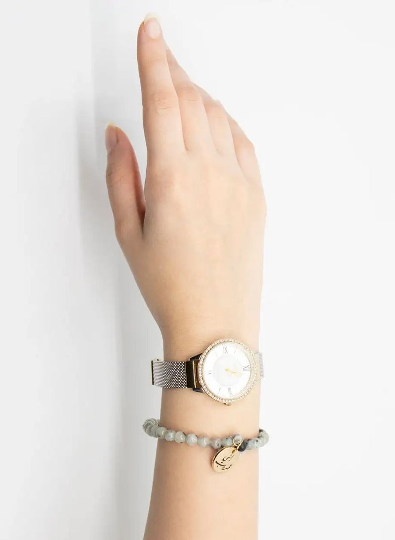 أم أم أيه من معدن الإنسان سبحة بخرز كيوي جاسبر - Image 4