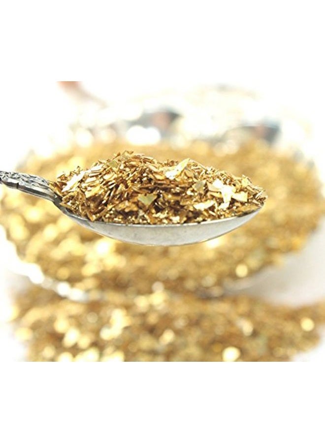 Meyer Imports Crushed Glass Glitter for Arts and Crafts | Broken Glass Gold Fusion German Glitter for Resin Craft Art / Tumblers / Nail Art / DIY Jewellery Making Decoration - 1 oz - Image 5
