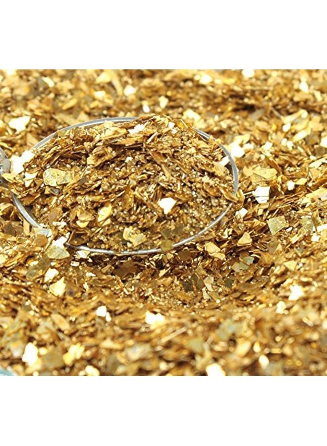 Meyer Imports Crushed Glass Glitter for Arts and Crafts | Broken Glass Gold Fusion German Glitter for Resin Craft Art / Tumblers / Nail Art / DIY Jewellery Making Decoration - 1 oz - Image 1