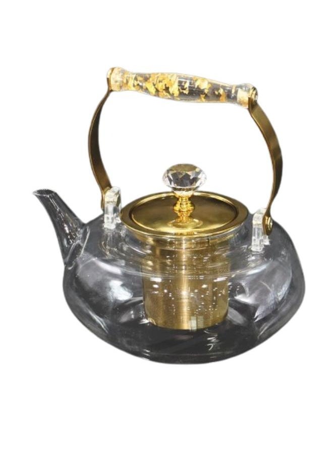 ARTLOOK - Heat Resistant Glass Teapot Set Multicolour 1000ml - Image 1