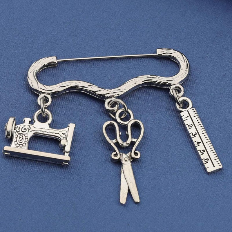 آلة خياطة GALPADA Tailor Brooch، دبوس زينة إبداعي لحقيبة الظهر، إكسسوار لمصممي الملابس وهواة الخياطة - Image 4