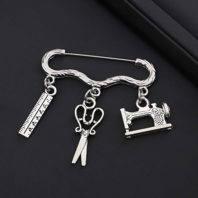 آلة خياطة GALPADA Tailor Brooch، دبوس زينة إبداعي لحقيبة الظهر، إكسسوار لمصممي الملابس وهواة الخياطة - Image 5