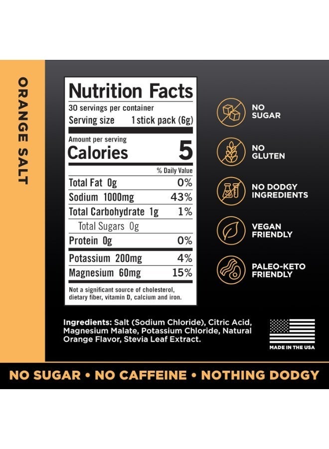 Lmnt Zero Sugar Electrolytes - Orange Salt | Drink Mix | 30-Count