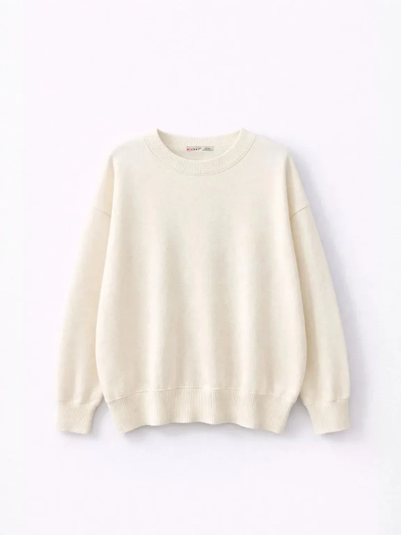 ميكسراي MIXRAY Oversized Ribbed Knit Sweater