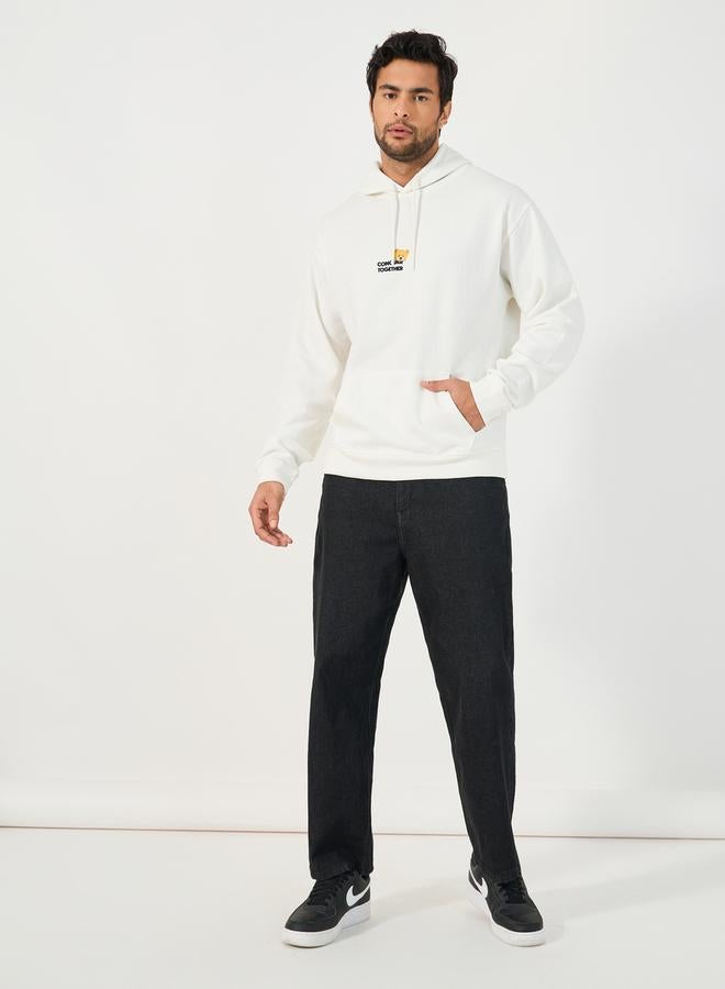 Styli Teddy Graphic Print Relaxed Fit Hoodie - Image 2