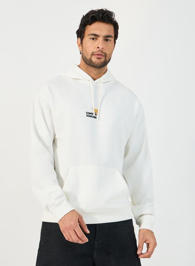 Styli Teddy Graphic Print Relaxed Fit Hoodie - Image 3