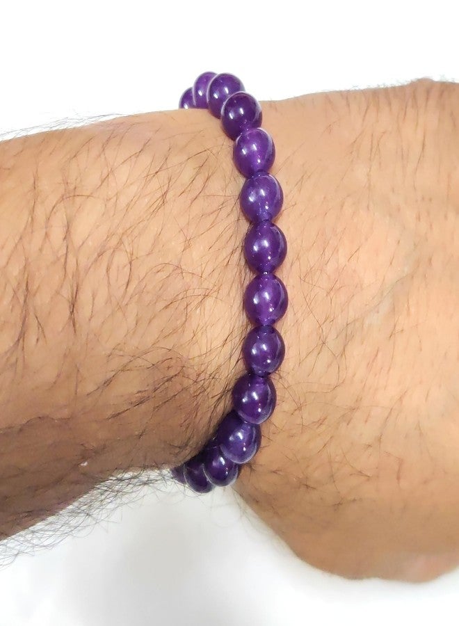 Jewel string amethyst bracelet for girls boys men women(size 6 inches) - Image 3
