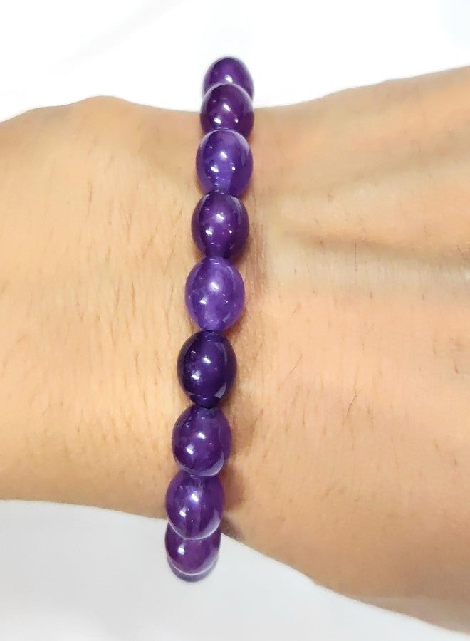 Jewel string amethyst bracelet for girls boys men women(size 6 inches) - Image 2