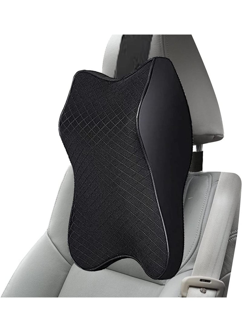 Luteti Luteti Headrest Neck Rest Cushion Ergonomic Car Neck Pillow Memory Foam Neck Support for NeckBack Pain Relief Black Pack of 1  - Image 1