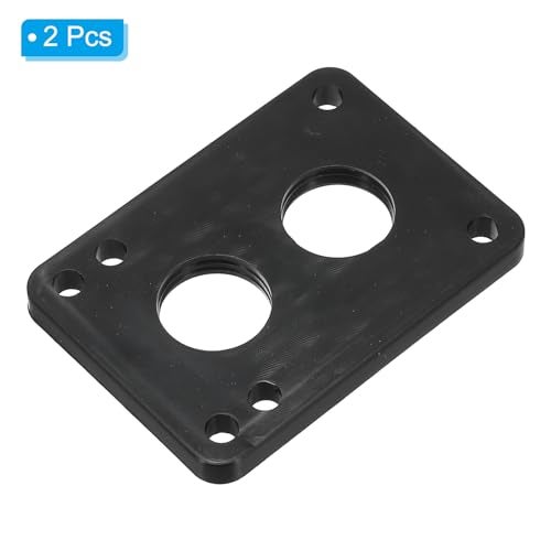 PATIKIL 1/4" Skateboard Riser Pads, 2 Pack PU 3x2 Skateboard Riser Pads Angled Wedge Shock Pads for Skateboard Truck, Black - Image 3
