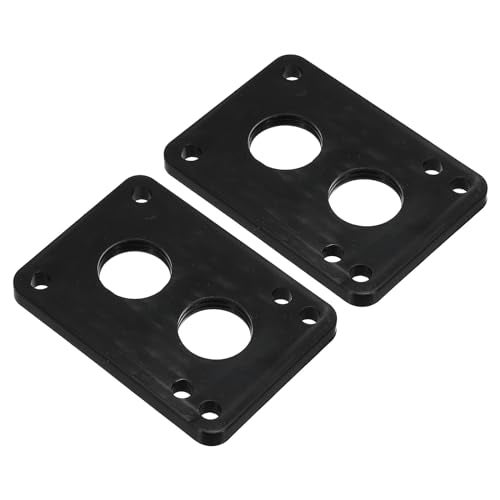 PATIKIL 1/4" Skateboard Riser Pads, 2 Pack PU 3x2 Skateboard Riser Pads Angled Wedge Shock Pads for Skateboard Truck, Black - Image 1