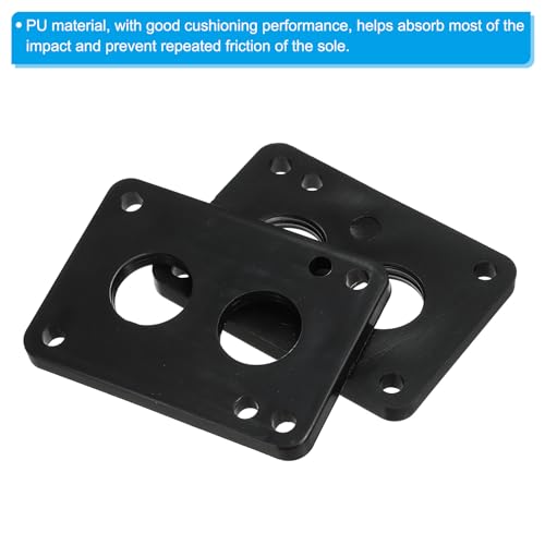 PATIKIL 1/4" Skateboard Riser Pads, 2 Pack PU 3x2 Skateboard Riser Pads Angled Wedge Shock Pads for Skateboard Truck, Black - Image 4
