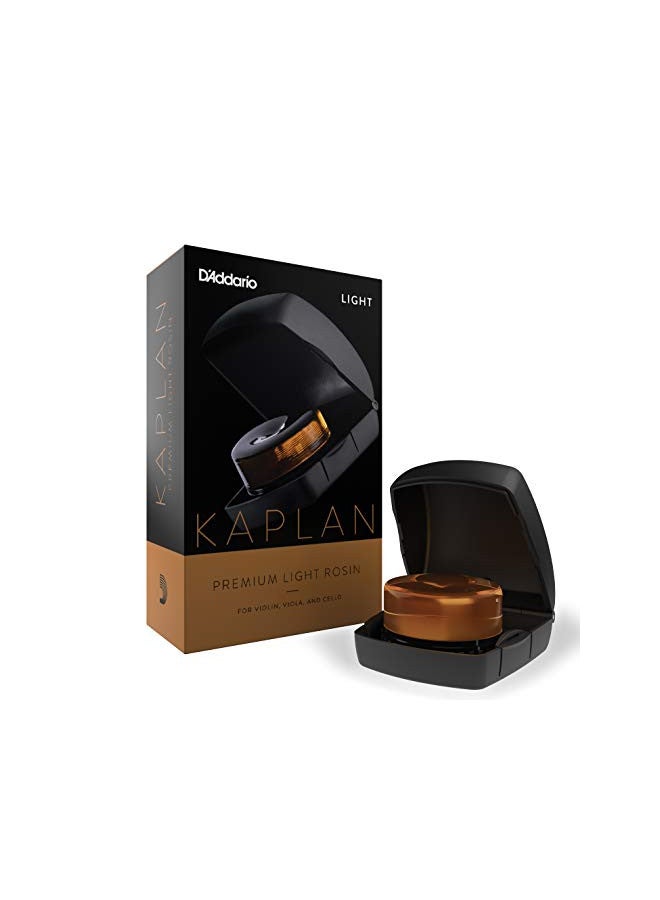D'Addario Kaplan Premium Light Rosin with Case for Violin, Viola, and Cello by D' Addario 