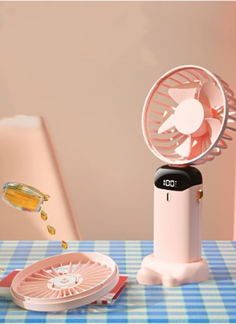 جنرال 3-In-1 Hand-held Fan USB Interface Charging Portable Foldable Electric Fan Charge Capacity Display Electric Fan Travel Office Mini Fan  - Image 2