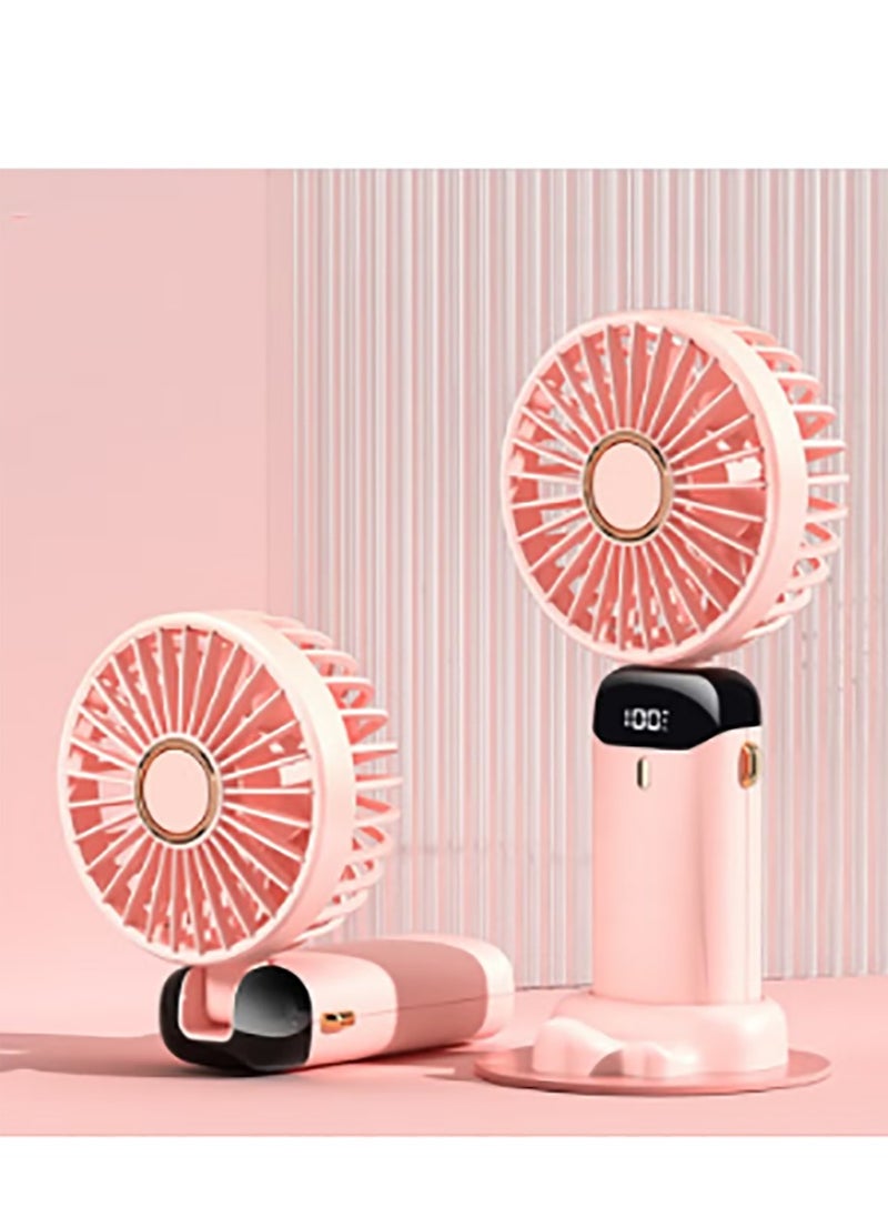 جنرال 3-In-1 Hand-held Fan USB Interface Charging Portable Foldable Electric Fan Charge Capacity Display Electric Fan Travel Office Mini Fan  - Image 1