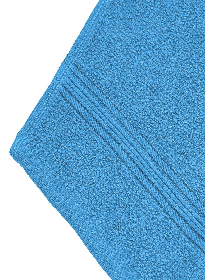 THE HAPPY POD Bath Bliss Essentials Face Towel Pack Cotton | 380 GSM | 30 cm x 30 cm | 4 Pc Pack | Turquoise - Image 5