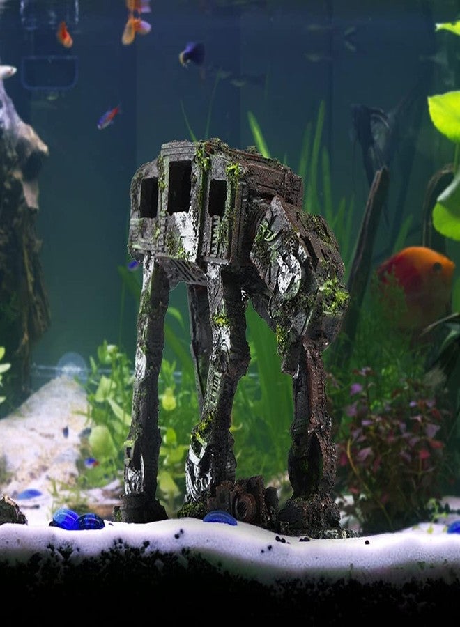 Saim Fish Tank Decorations Aquarium Accessories, Robot Dog Aquarium Decorations Cool Walking Land Tank Aquarium Ornament, Betta Goldfish Hideouts Cave Backgrounds - Image 5