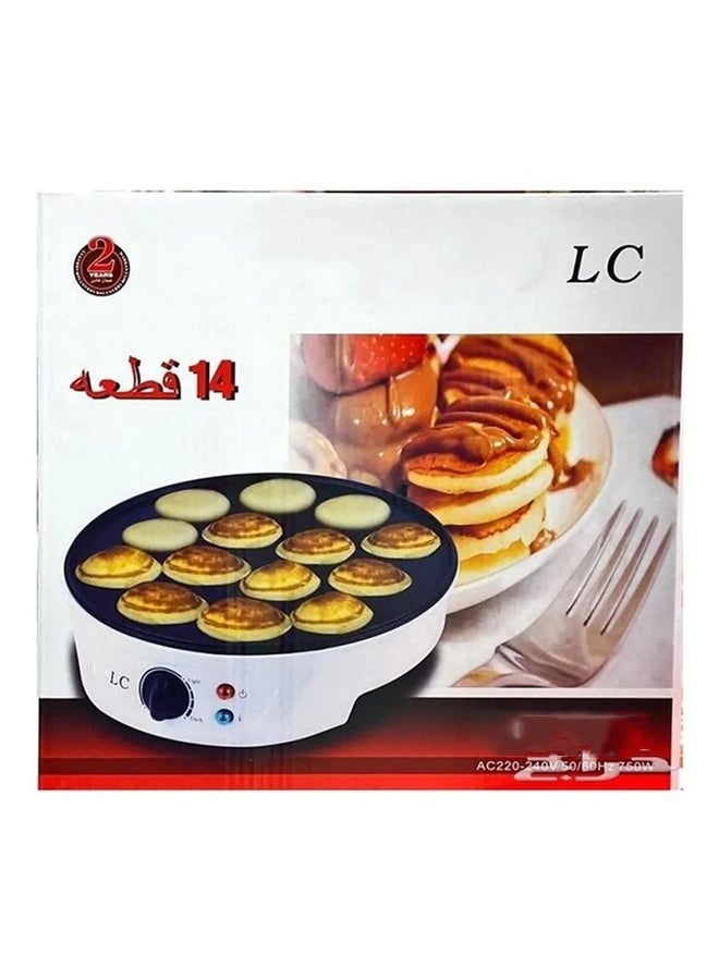 ال سي آلة صنع فطائر صغيرة كهربائية مع 14 تجويفا لتحضير الإفطار والوجبات الخفيفة بسرعة - Image 3