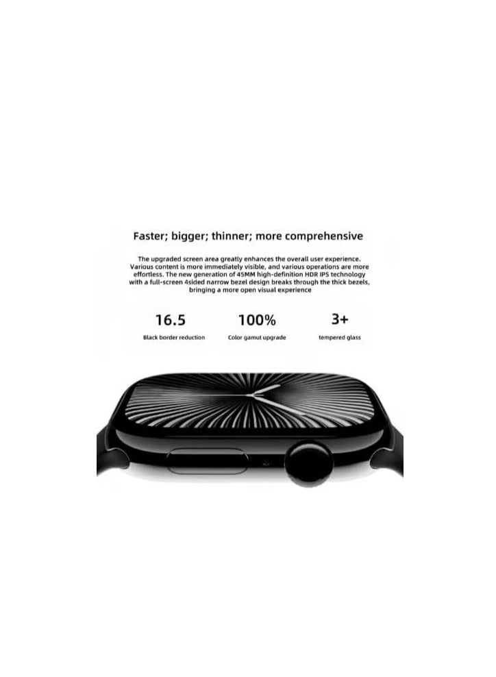 W&O X10 Series10 Smartwatch - 46MM - Super Amoled - Black - Image 2