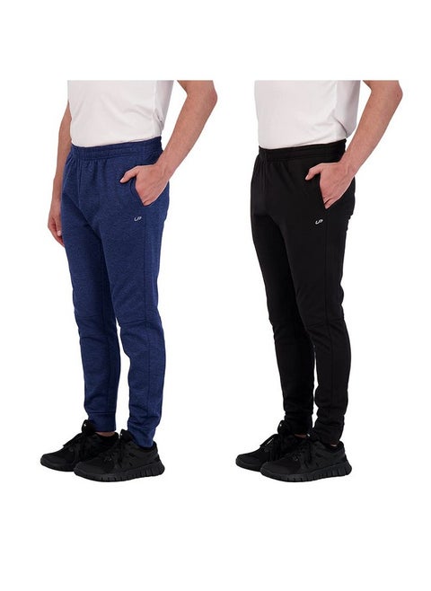 Mens Jogger Pants 2 Pack Tech Fleece Sweatpants Lightweight Running Pant For Men (As1 Alpha M Regular Regular Blackeclipse)