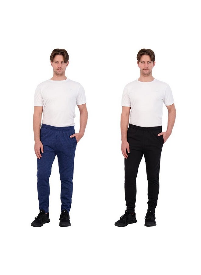 Mens Jogger Pants 2 Pack Tech Fleece Sweatpants Lightweight Running Pant For Men (As1 Alpha M Regular Regular Blackeclipse)