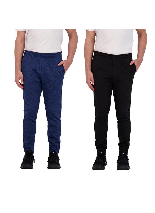 Mens Jogger Pants 2 Pack Tech Fleece Sweatpants Lightweight Running Pant For Men (As1 Alpha M Regular Regular Blackeclipse)