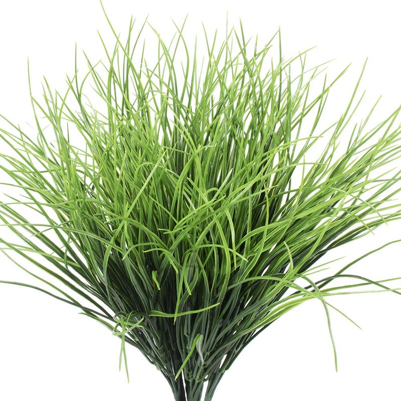 DVGUN Artificial 4 Count Pack of 4 - Artificial Plastic Outdoor UV Resistant Faux Garden Resistant Wheat Grass Greenery for House Plants Bushes Shrubs Indoor Decor - Image 1