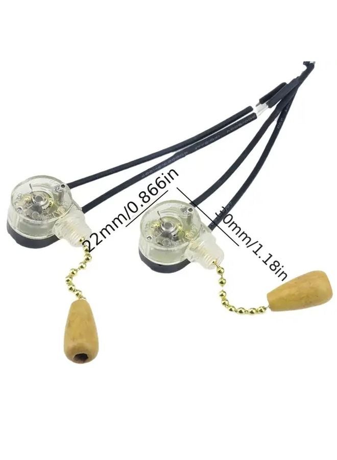 1pc Nylon Pull Cord Switch For Fan Lamp Lighting Control Modern Design - Image 3